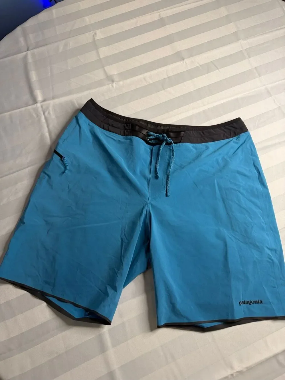 Patagonia Men’s Hydrolock Blue Board Shorts Swim Trunks Size 38